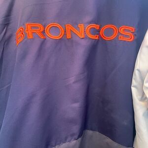 Vintage Denver Broncos Jacket Men Medium Reebok NFL Football Hooded Fleece Lined